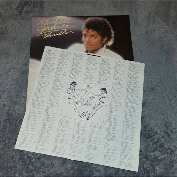 BLACK FRIDAY SALE VINTAGE Michael Jackson Thriller Vinyl Record, 1982 EUC - Picture 6 of 13